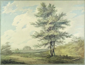 Pejzaż z drzewami i figurami, ok. 1796 (wc nad grafitem na papierze)